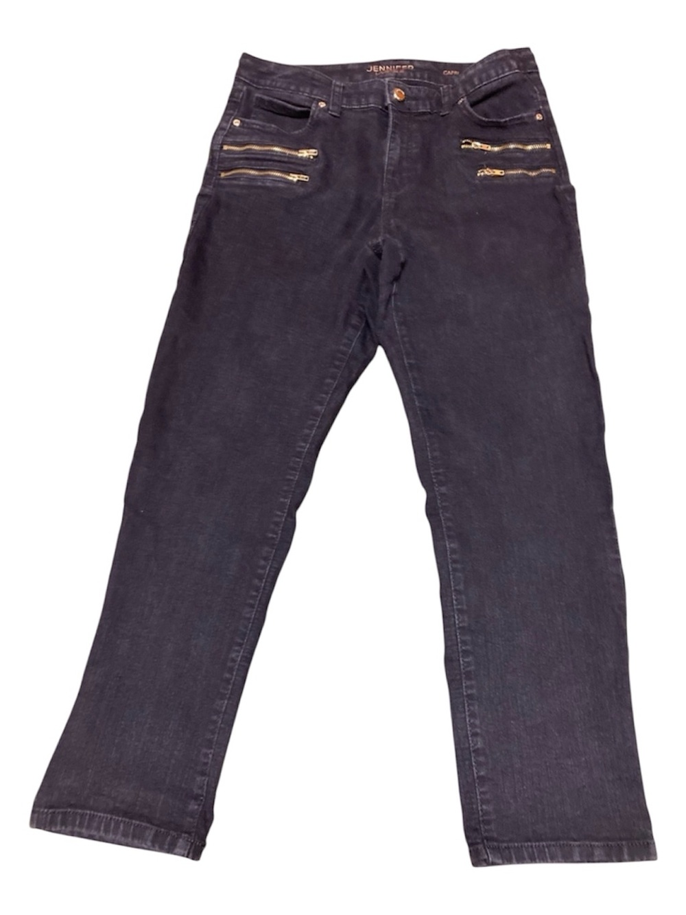 Jennifer Lopez Black Stretch Denim Capris